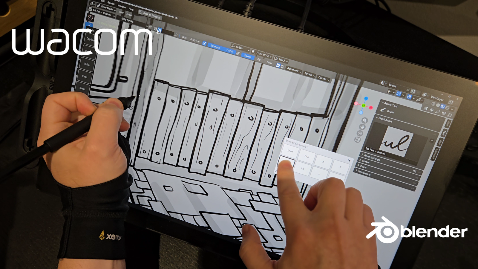 Wacom Cintiq and Blender